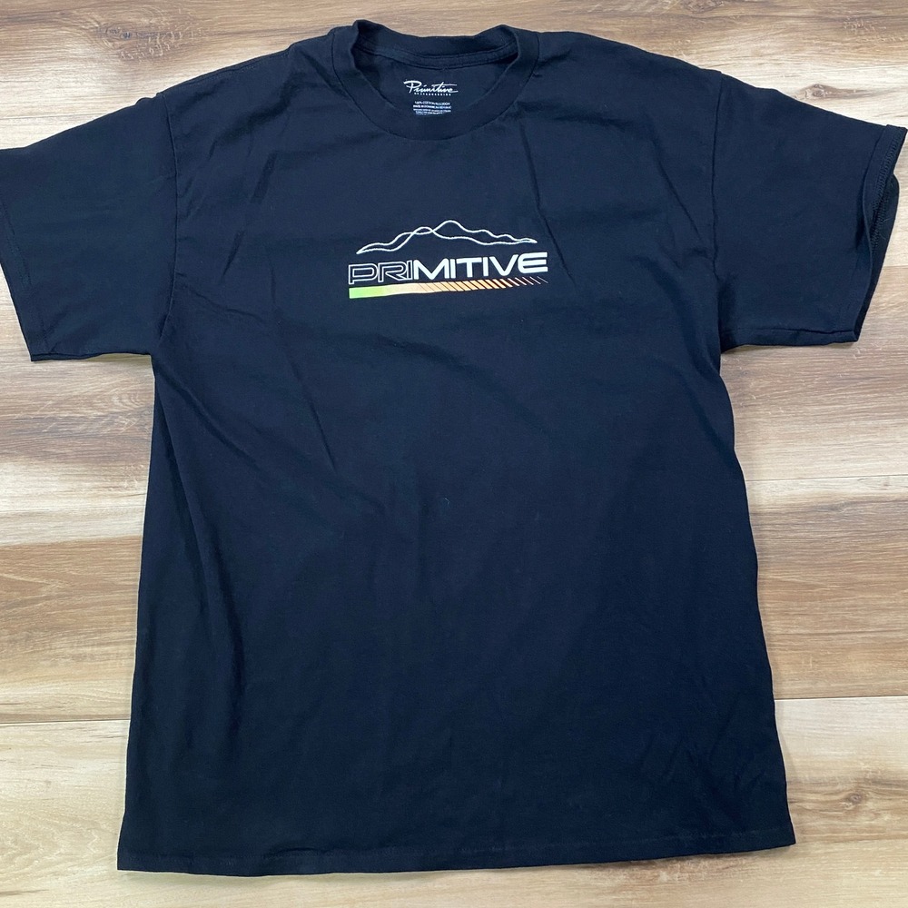 Primitive Graphic‎ T-Shirt Mens Large Streetwear 100% Cotton Black Short Sleeve